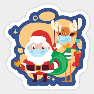 Masked Santa Claus Sticker